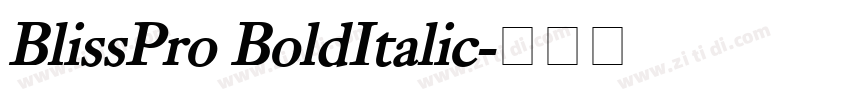 BlissPro BoldItalic字体转换